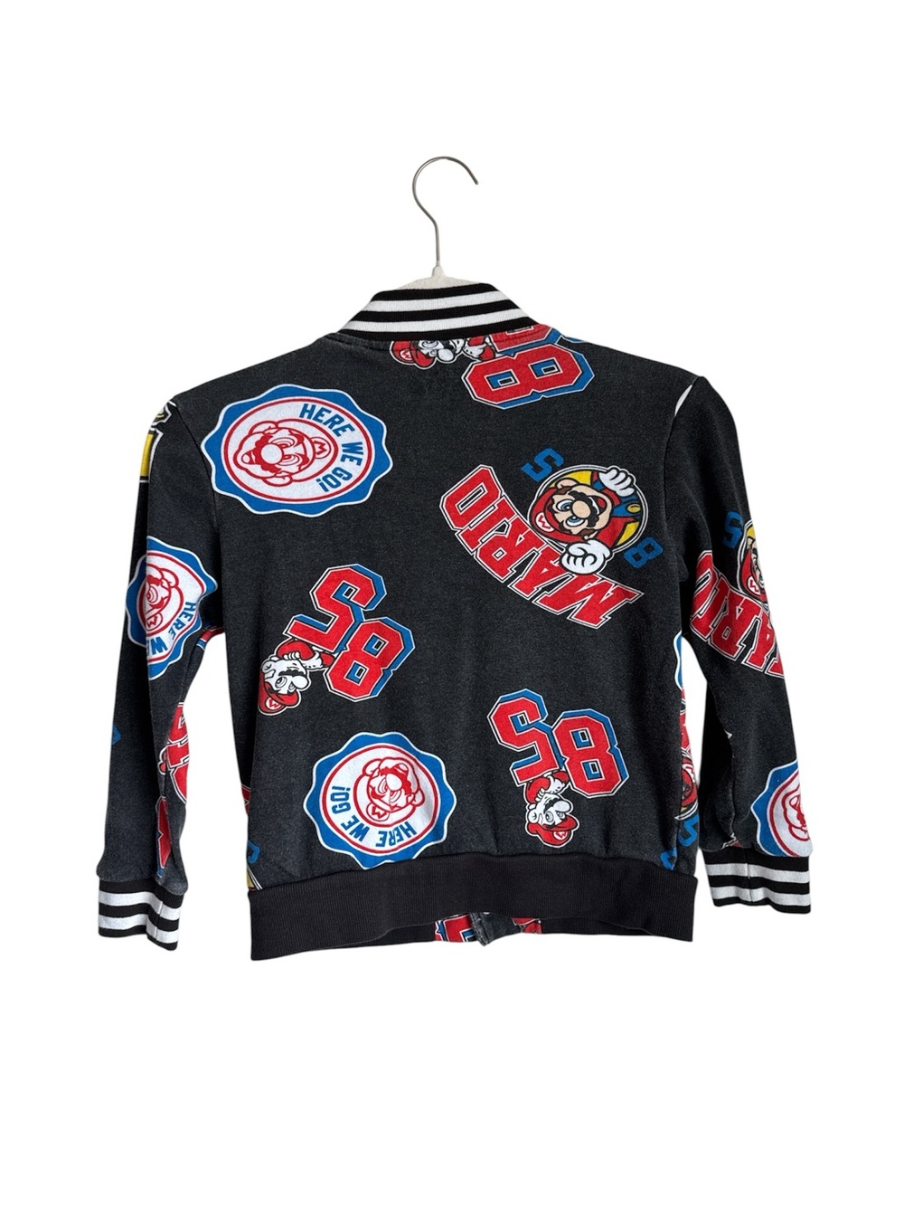 Nintendo Kids Black Graphic Bomber Sweater - Picture 2 of 2